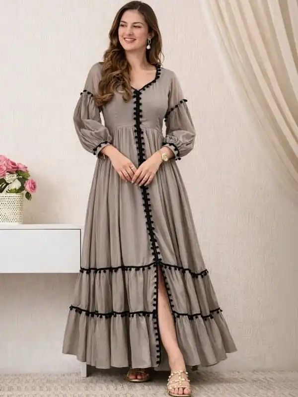 sachin and babi light blue dress Kaffe India V Neck Sleeveless Dress - Dark Grey Melange