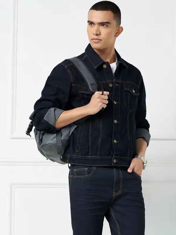 chinese dress ladies Premium Denim Jacket & Front Open Maxi  KaprayOfficial