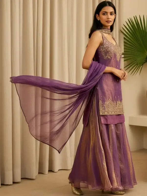 Purple Sharara - Buy Purple Sharara online in India