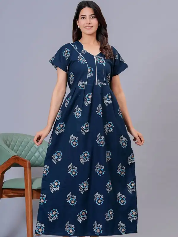 white christmas dresses Shop Blush Bloom Best Pure Cotton Nightgown For Women Online – 9shines label main image 0