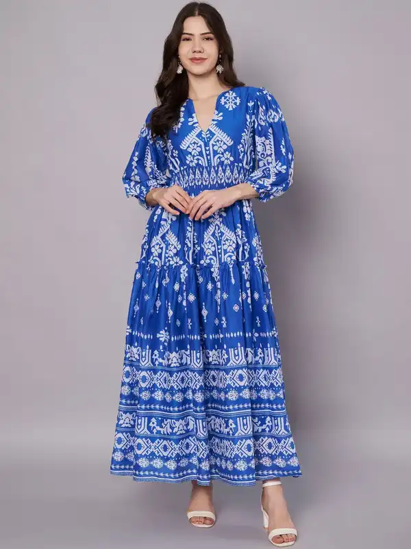 white christmas dresses Tiered Cotton Maxi Dress for Tall Women – Liv Tall main image 1