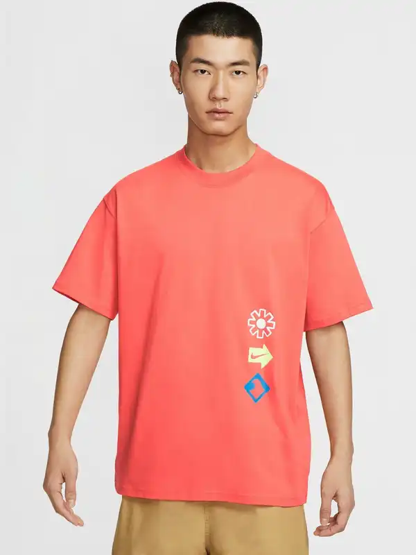 nike sportswear nike t shirt orange logo