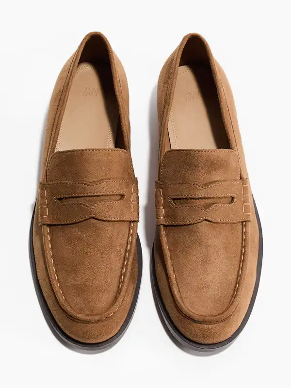 brown mocassins h&amp;m