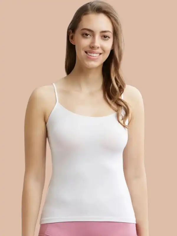 White Solid Tank Top - Buy White Solid Tank Top online in India