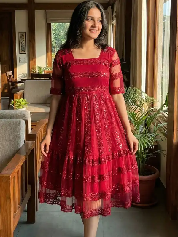 red lace dress online india fitted lace wedding dress Shop Red Slit Satin dress Online India for women -Labelbyanuja LabelbyAnuja