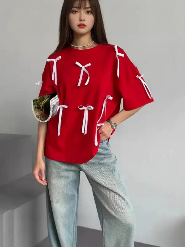 Bow Tshirt Women - Buy Bow Tshirt Women online in India