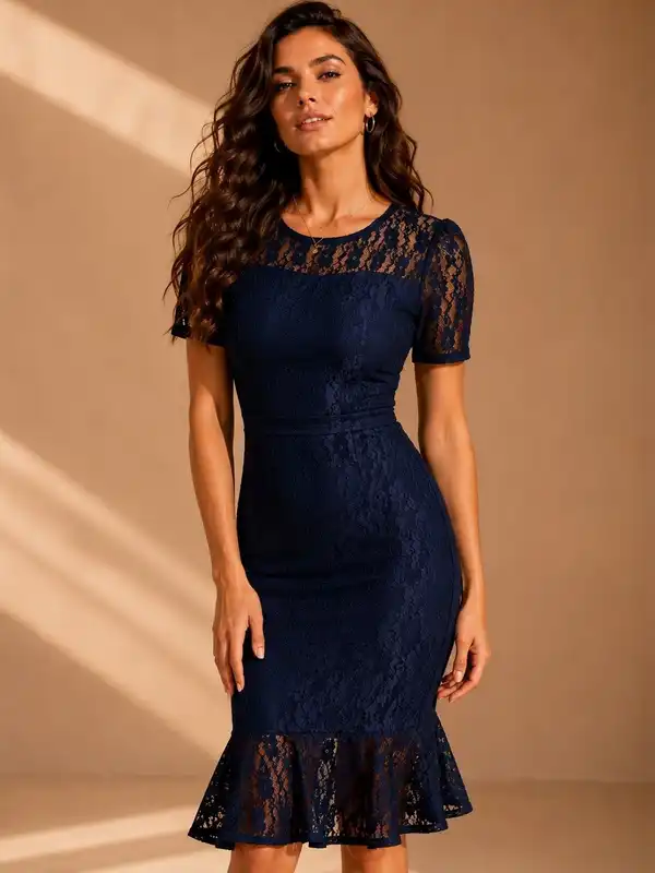 myntra lace dress Buy Attigo Lace Fit & Flare Midi Dress - Dresses for Women 39837630
