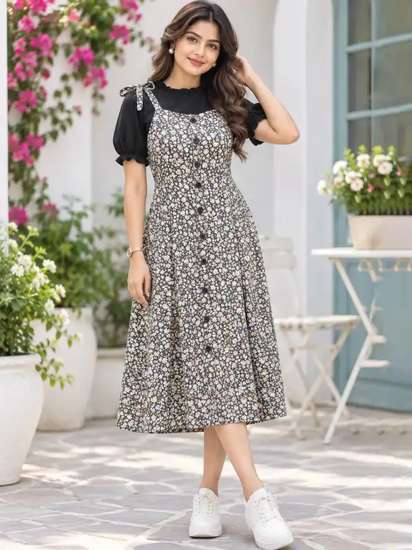 ladies dangri dress Dresses MS11