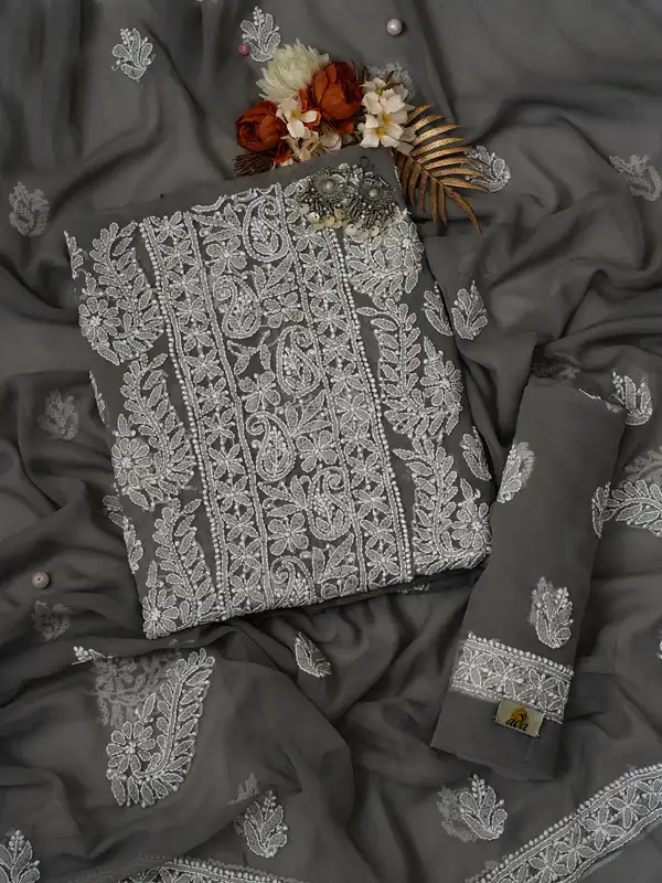 cotton chikankari dress material online Chikankari Dresses Dress Material