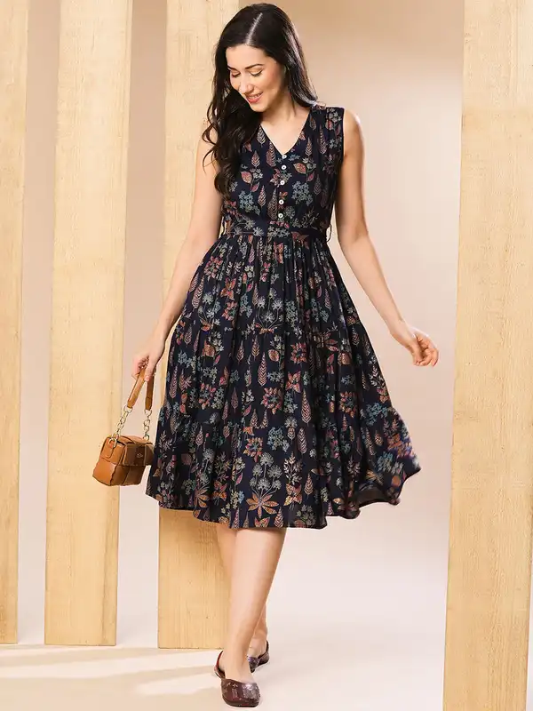 fit and flare dress myntra Buy all about you Puff Sleeve Crepe Fit & Flare Dress - Dresses for Women  37802682