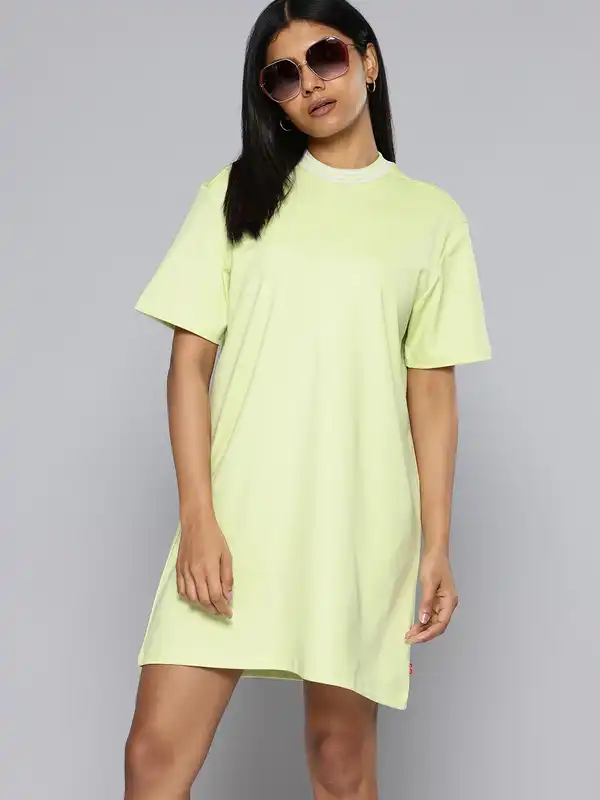 levi t shirt dress Louisa Short Sleeve Denim Dress - Medium Wash
