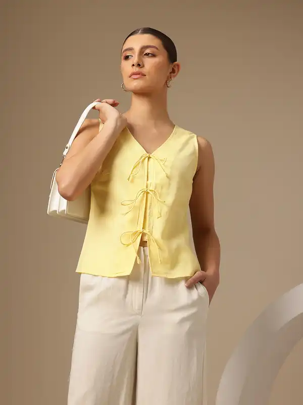 Yellow Women Tops Tokyo Talkies - Buy Yellow Women Tops Tokyo