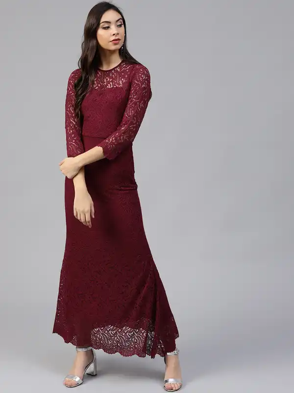 chinese dress ladies Lovely In London Lace Maxi In Cream main image 1