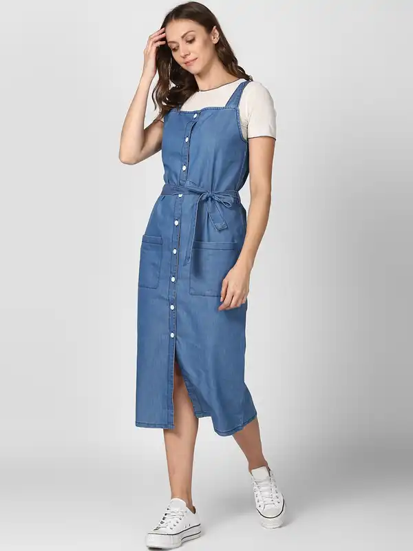 denim pinafore dress india Denim Pinafore Women