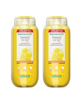 Mamaearth Set Of 2 Vitamin C Moisturizing Body Wash - 275 ml Each