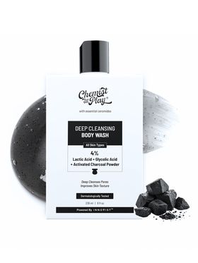 Chemist at Play Deep Cleansing Body Wash With Charcoal & Glycolic Acid - 236 ml