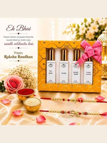 4Pcs Eau de Parfum & Rakhi