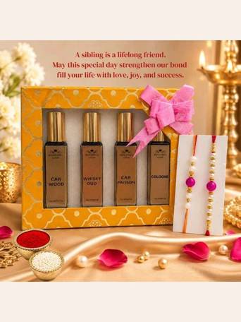 4Pcs Eau de Parfum & Rakhi