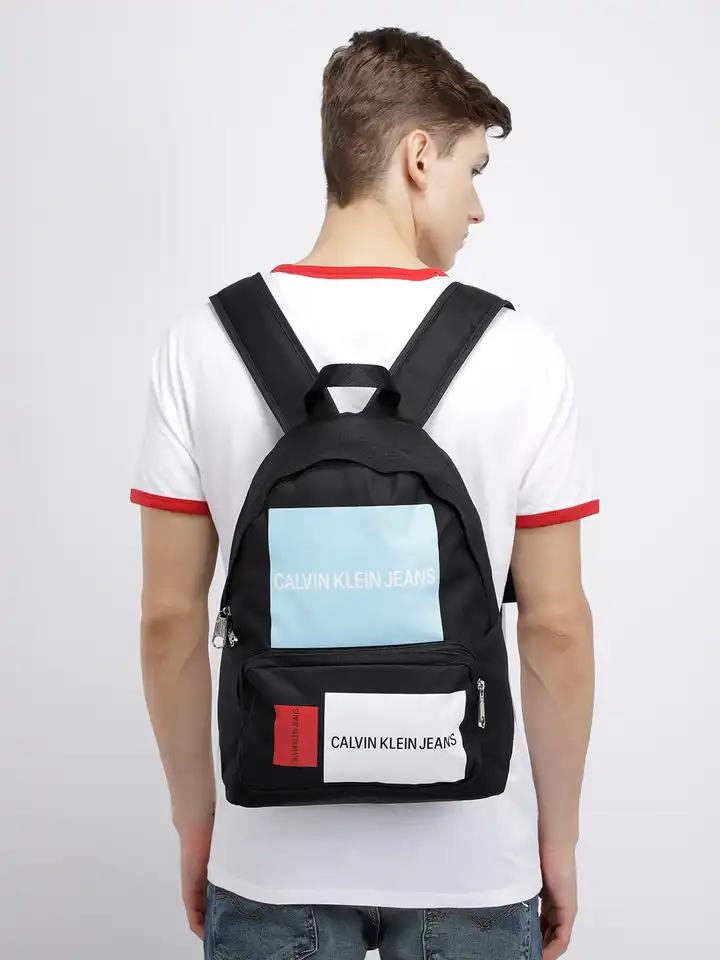Buy Calvin Klein Men Black Brand Logo Backpack - Backpacks  display picture 3