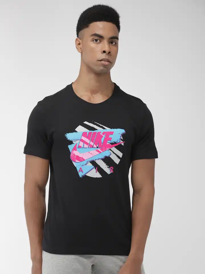 black and pink nike shirt mens