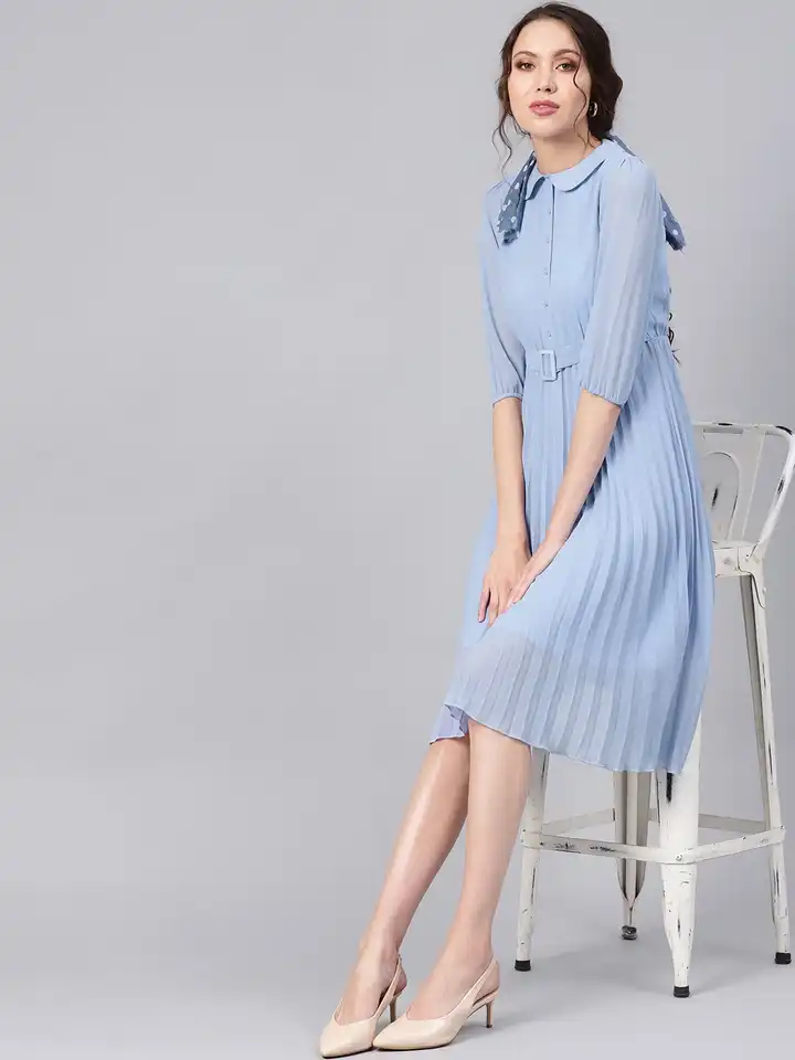 strapless open back dress Medium Wash Denim Drop Waist Dress - Mini Dresses main image 0