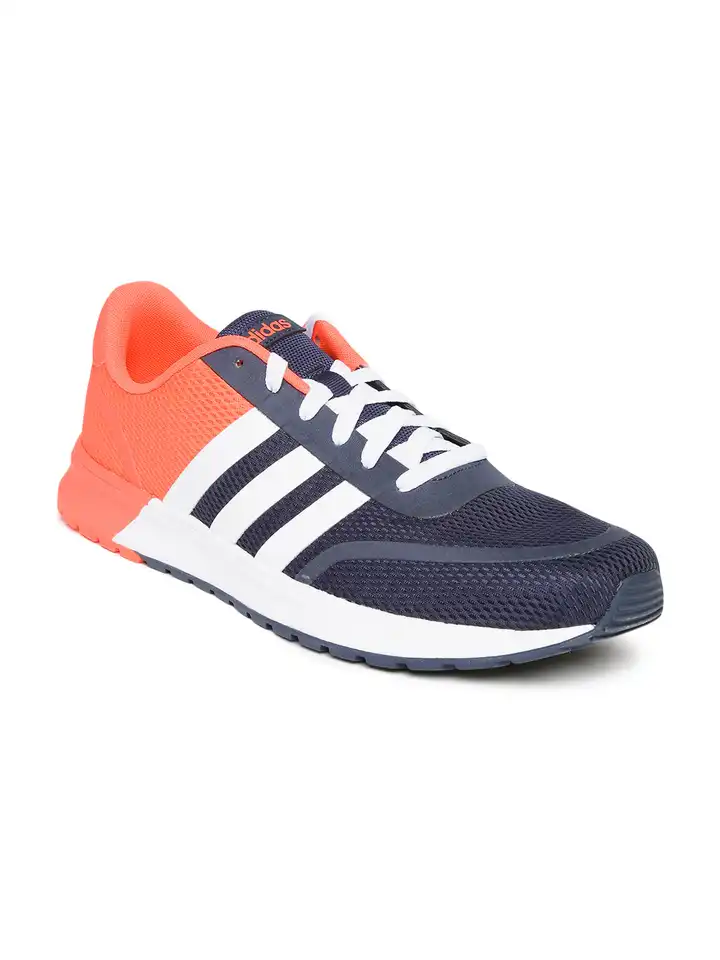 Buy ADIDAS NEO Men Navy & Neon Orange V Racer TM II Tape Casual