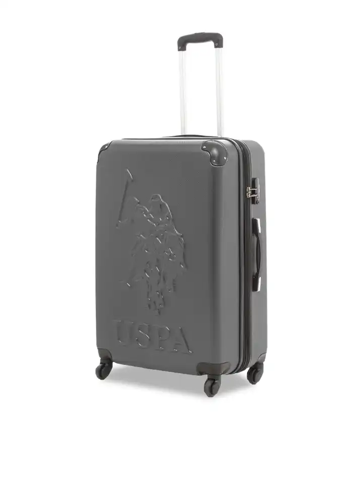 Buy U.S. Polo Assn. Grey Textured Hard Expandable 360-Degree