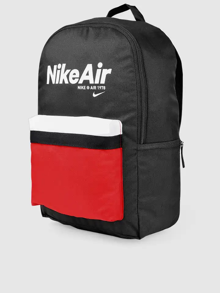 nike air backpack black and red
