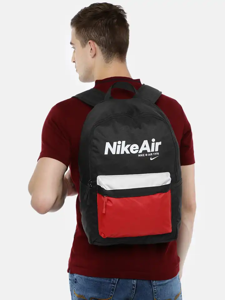 red and black backpack nike