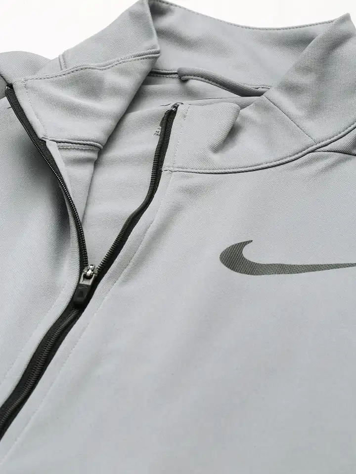 grey nike dri fit jacket
