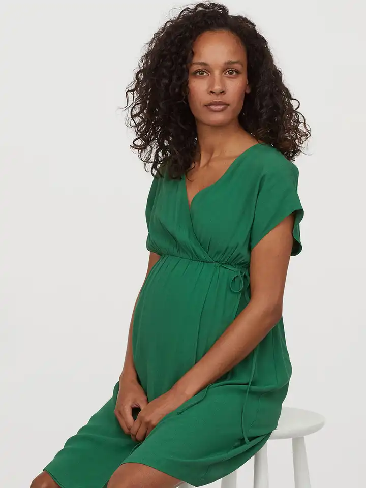 green emerald velvet dress Boden Women's Carla Jersey Wrap Dress in Green main image 0