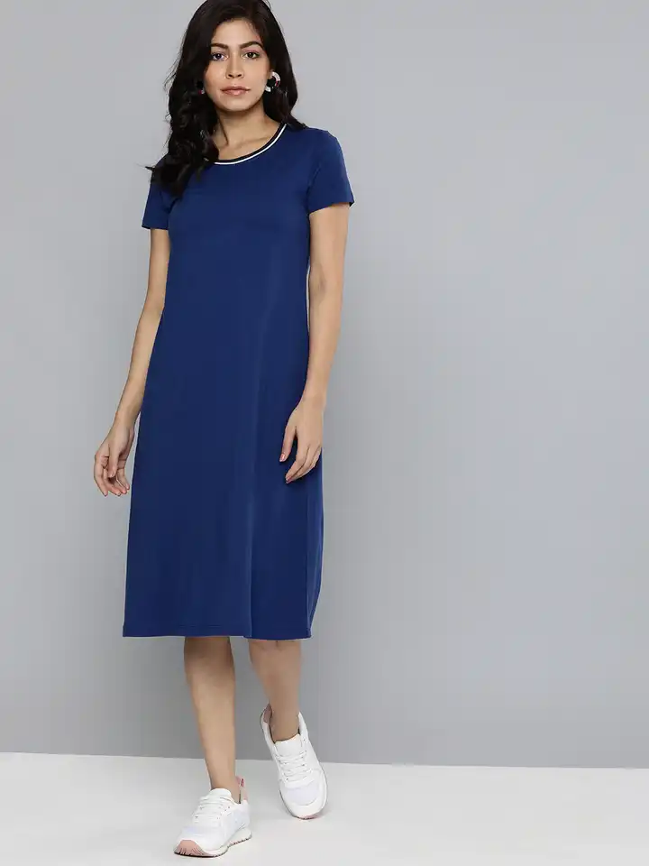 princess polly baby blue dress Navy Blue Double Georgette Shirt Dress with Dori Embroidery  NeeluandManvi