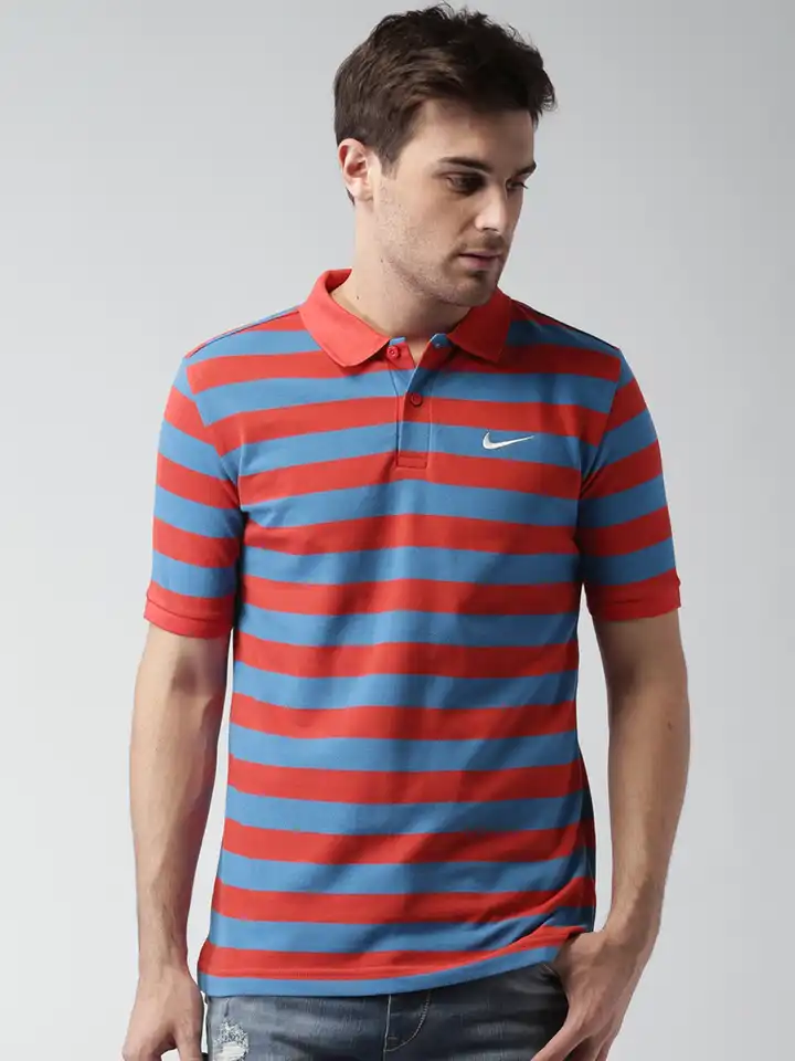 nike red white and blue shirt