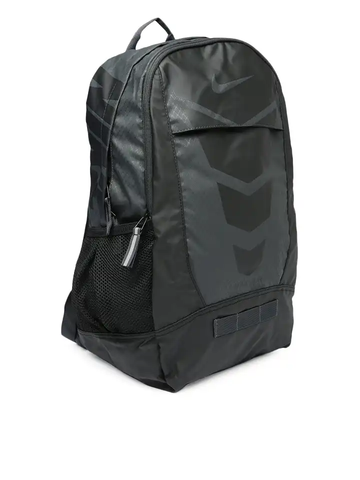 grey and black nike backpack