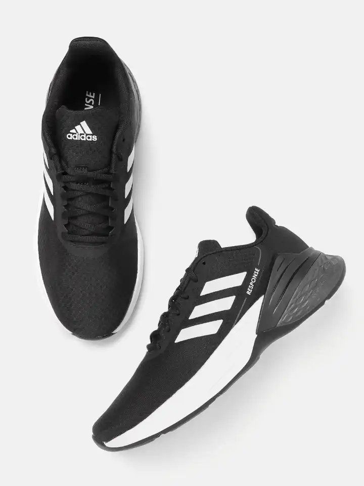 Buy ADIDAS Men Black & White Woven Design Response SR Running Shoes - Sports  Shoes for Men 12708724 | Myntra