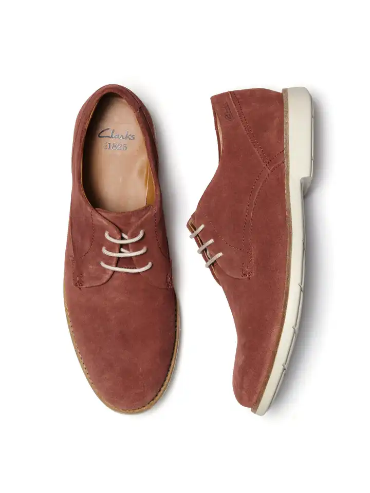 Buy Clarks Men Rust Brown Suede Casual Shoes - Casual Shoes  display picture 3