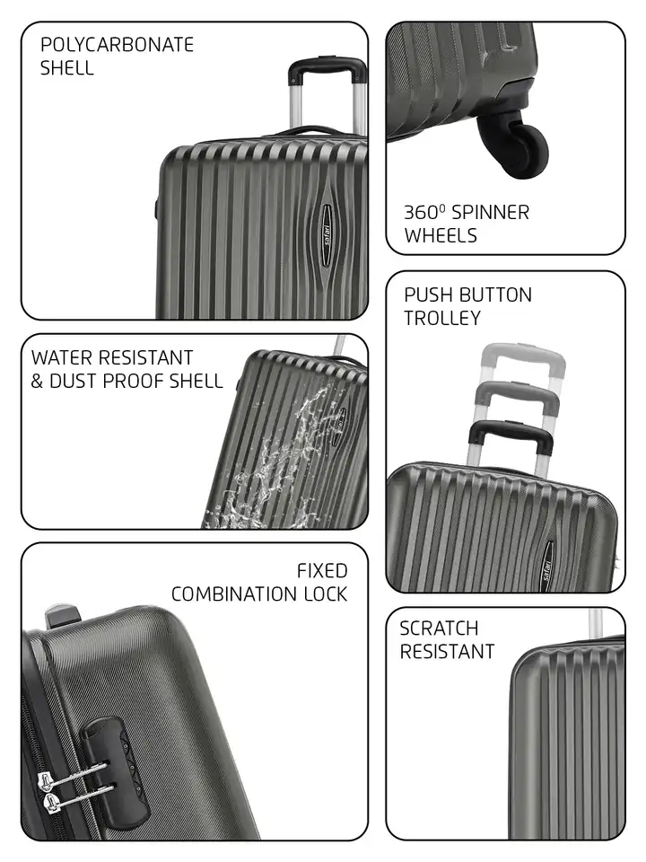 Buy Safari Glimpse Premium Hardsided Cabin Trolley Suitcase- 56 cm