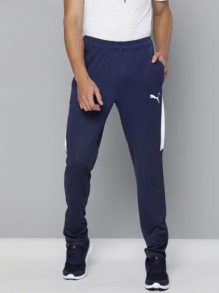Buy Puma Men Navy Blue Solid Speed Side Striped Track Pants
