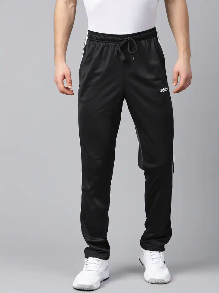 Buy ADIDAS Men Black Solid Essentials 3-Stripes Tricot Track Pants