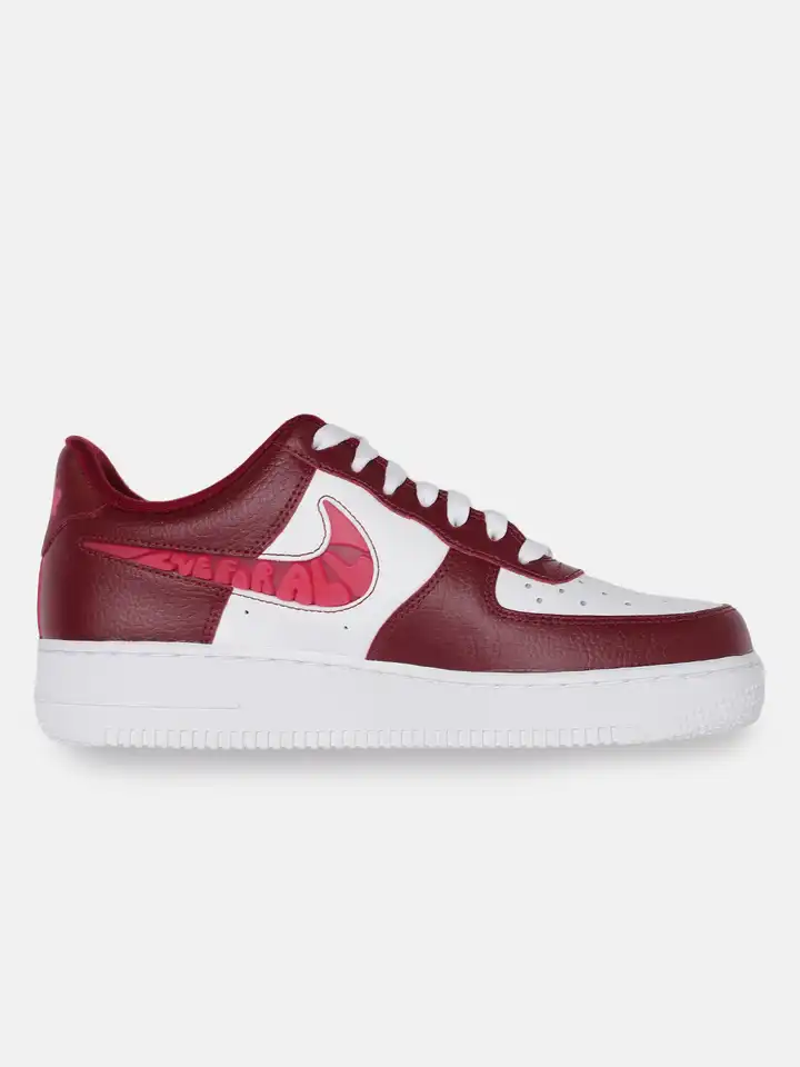 air force 1 maroon and white