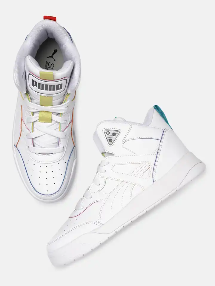 puma backcourt mid white
