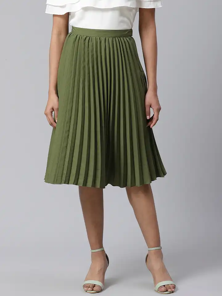 【新品タグ付】Side accordion line pleated skirt Side accordion line pleated skirt