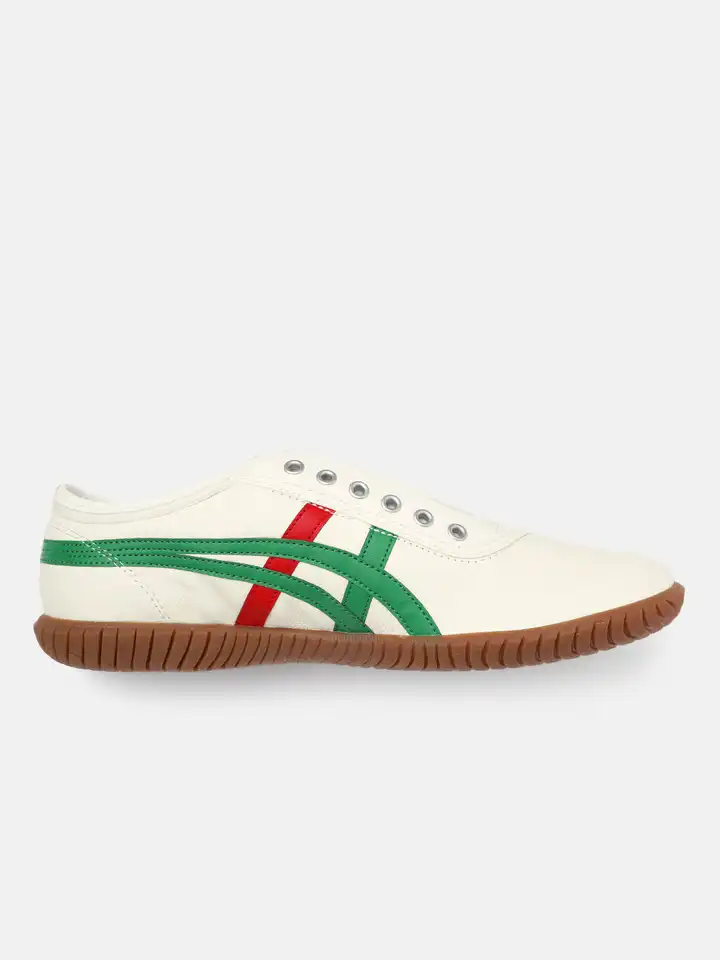 Buy Onitsuka Tiger Unisex Cream Green Slip-On Sneakers Tsunahiki