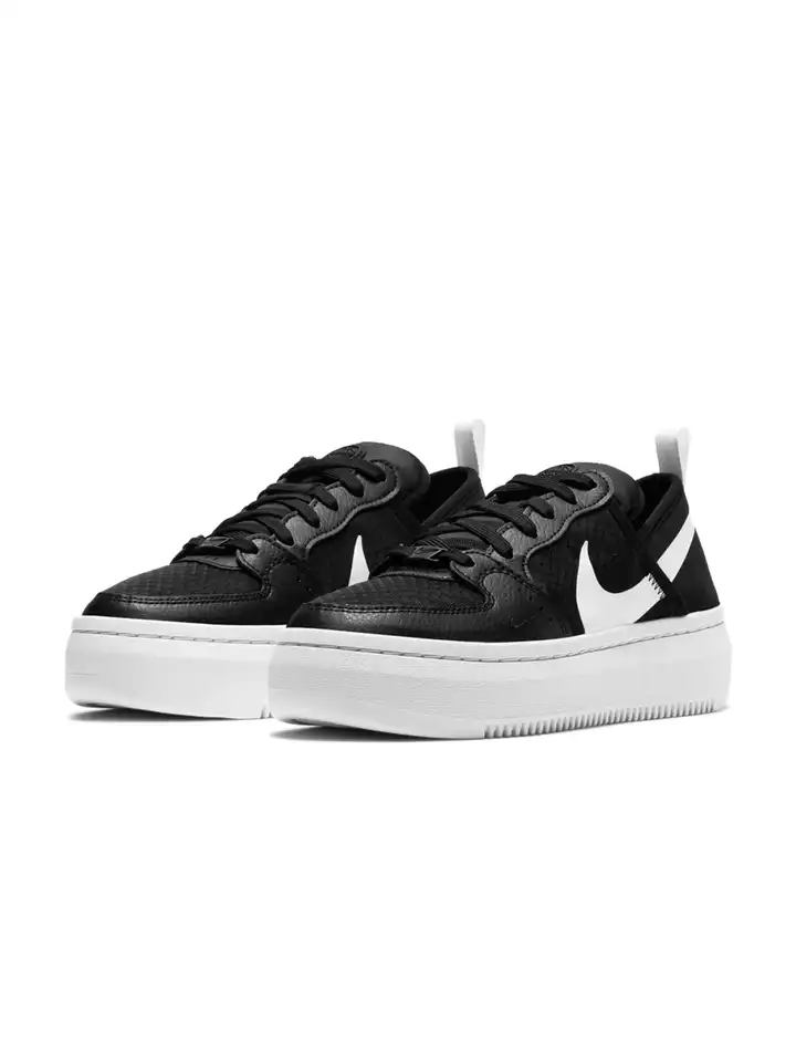 nike women's court vision alta black white