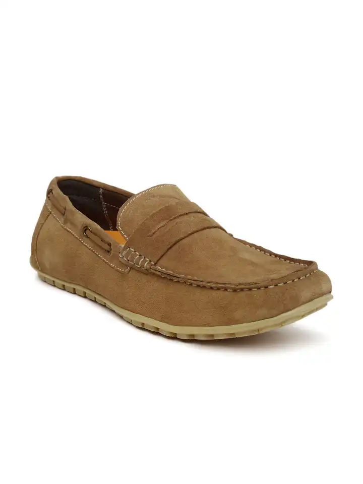 Buy Bata Men Brown Suede Loafers - Casual Shoes for Men  display picture 1