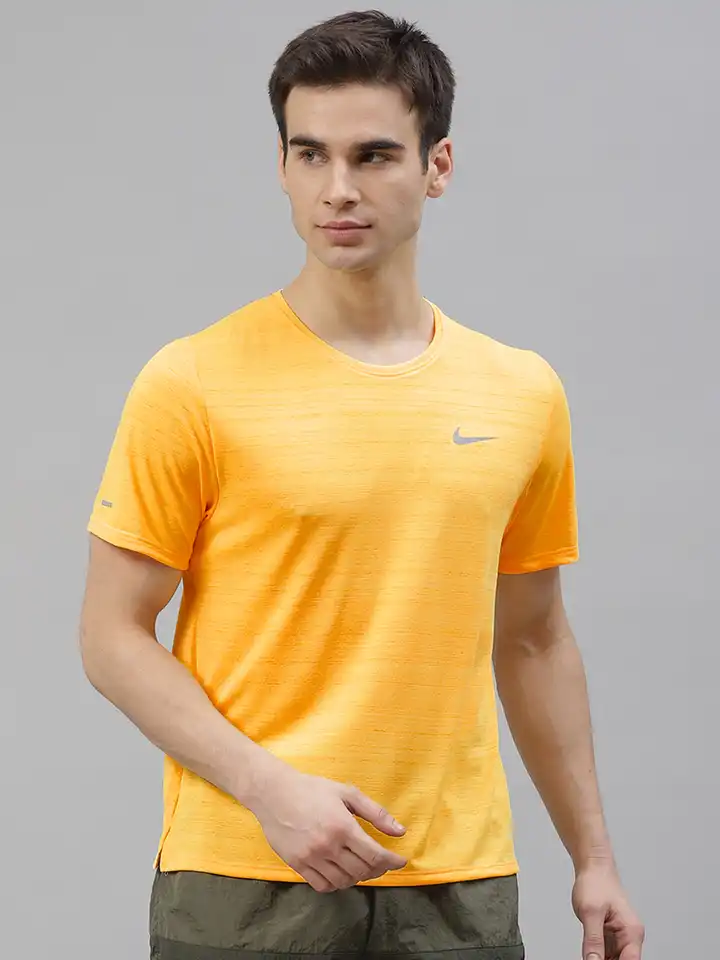 nike yellow running shirt