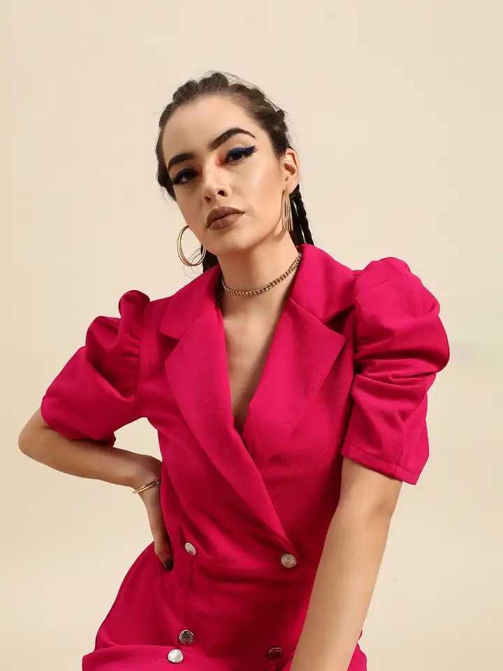 strapless open back dress Double Breasted Blazer 12 / Pale Blush main image 0