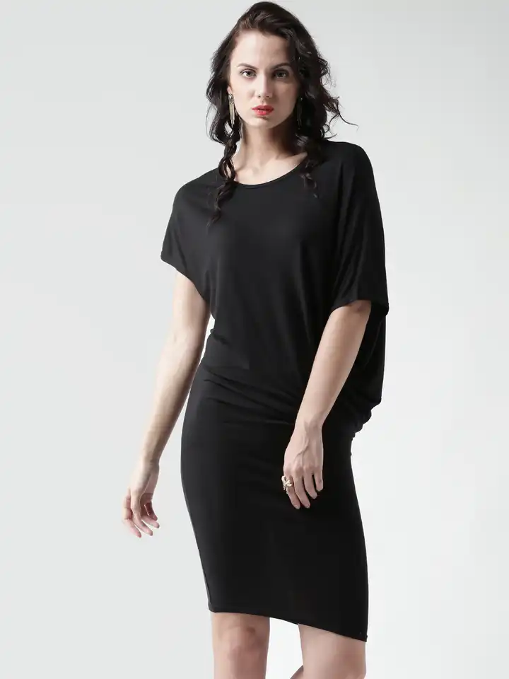 sachin and babi light blue dress Boohoo Cotton Poplin Bandeau Maxi Dress in Black