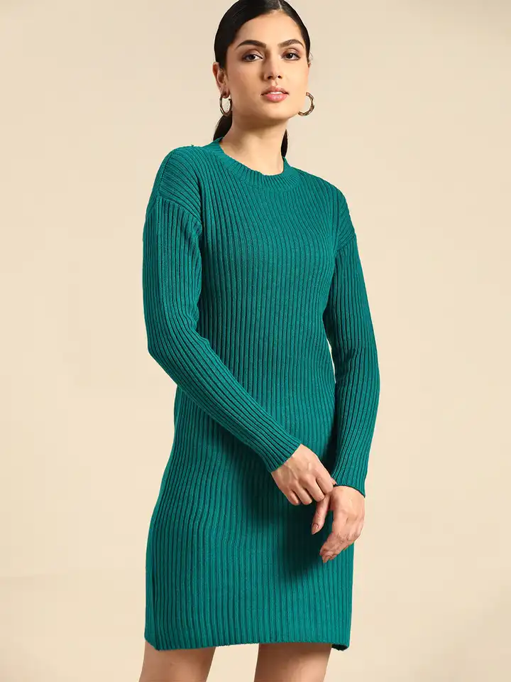 green emerald velvet dress Sage green jumper  JanieLanie