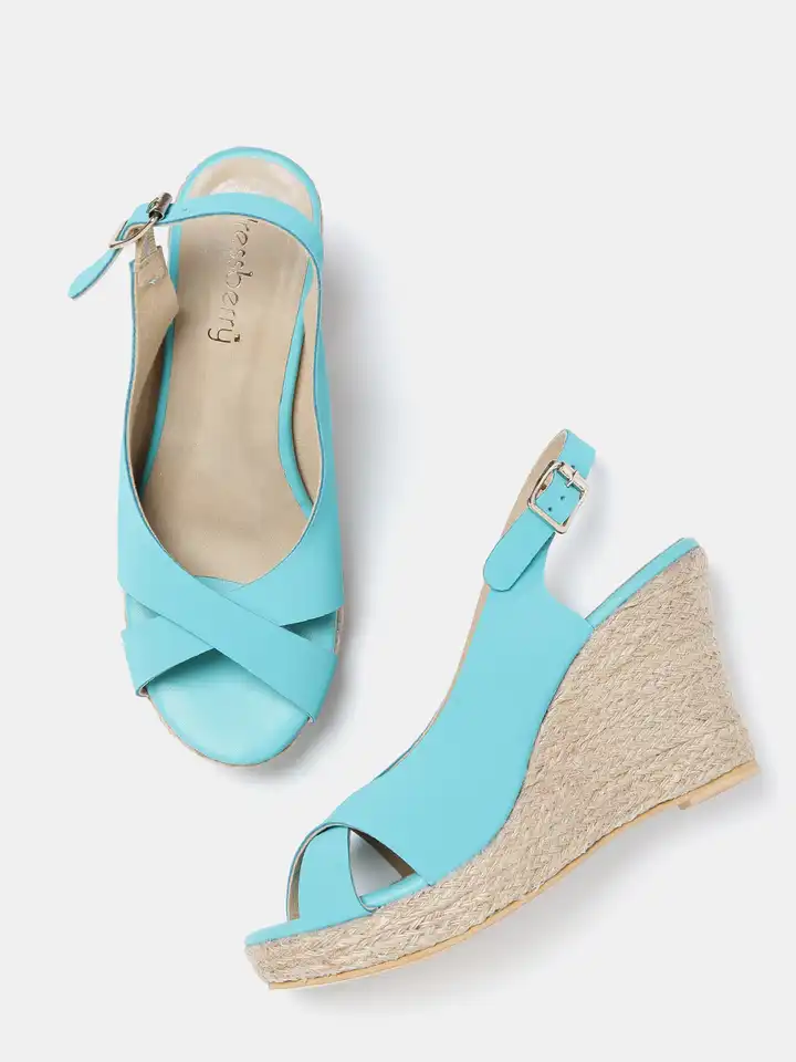 Buy DressBerry Sea Green Wedges - Heels for Women 1424750 | Myntra